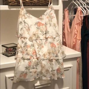 Floral Tiered Ruffle Top